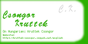 csongor kruttek business card